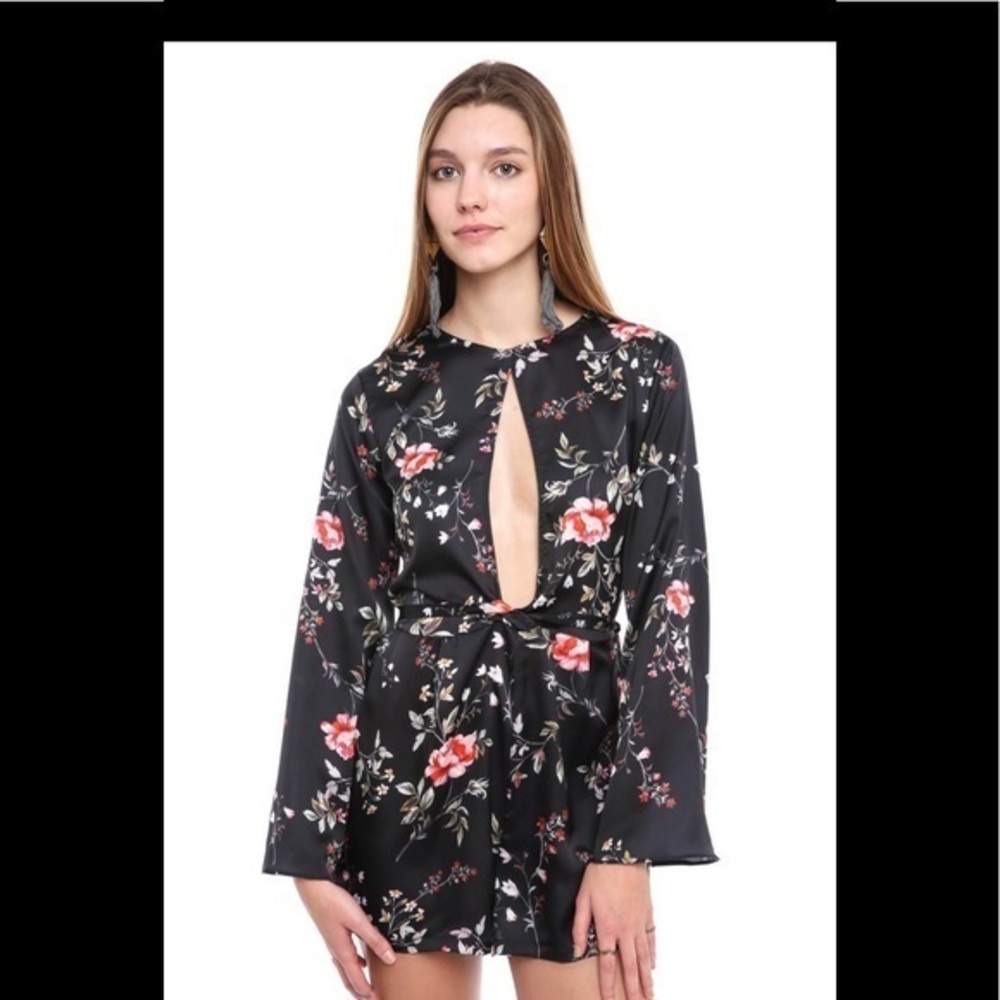 South Moon under NWOT silky floral romper